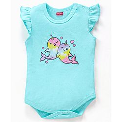Babyhug 100% Cotton Half Sleeves Printed Onesies Pack of 2 - Multicolour