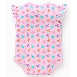Babyhug 100% Cotton Half Sleeves Printed Onesies Pack of 2 - Multicolour