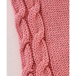 Babyhug 100% Organic Cotton Fleece Knit Full Length Thermal Bottom Solid - Pink