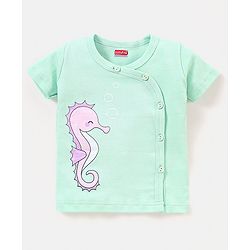Babyhug 100% Cotton Half Sleeves Vests Pack of 3 - Multicolour