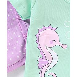 Babyhug 100% Cotton Half Sleeves Vests Pack of 3 - Multicolour