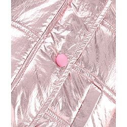 Babyhug Full Sleeves Hooded Fashion Heavy Winter Solid Color Jacket - Pink