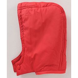 Babyhug Full Sleeves Color Block Hooded Jacket - Red Off White