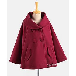 Babyhug Full Sleeves Solid Woven Trench Coat- Maroon
