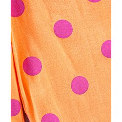 Babyhug 100% Cotton Cold Shoulder Jumpsuit Polka Dot Print - Peach