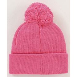Babyhug Woollen Cap & Gloves Set With Pom Pom Detailing & Daisy Duck Print Pink - Diameter 10.5 cm