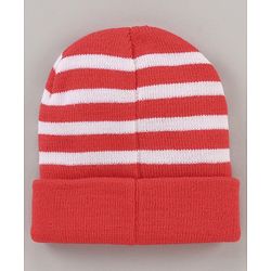 Babyhug Woollen Cap & Gloves Set Minnie Mouse Print Red White - Diameter 10.5 cm