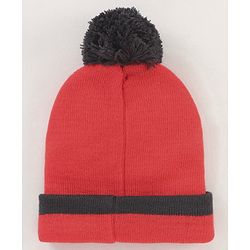 Babyhug Woollen Cap & Gloves Set With Pom Pom Detailing & Mickey Mouse Print Red - Diameter 10.5 cm