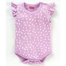 Babyhug 100% Short Sleeves Carriage & Dot Printed Onesies Pack Of 3 - Multicolour