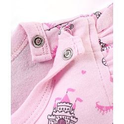 Babyhug 100% Short Sleeves Carriage & Dot Printed Onesies Pack Of 3 - Multicolour