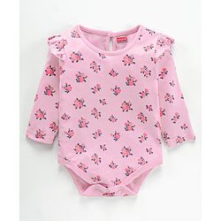 Babyhug 100% Cotton Knit Full Sleeves Onesie Pack of 3 Multi Print - Multicolour