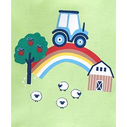 Babyhug 100% Cotton Full Sleeves Onesie Placement Print- Green