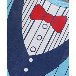 Babyhug 100% Cotton Full Sleeves Stripes Onesies - Blue
