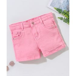 Babyhug Mid Thigh Shorts Solid Color - Pink