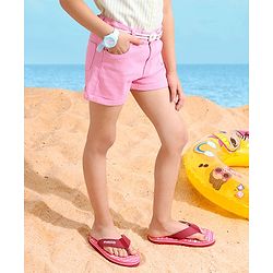 Babyhug Mid Thigh Shorts Solid Color - Pink