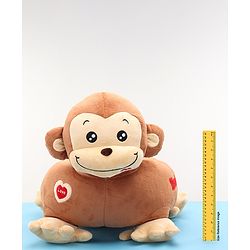Babyhug Monkey Shaped Sofa Chair Seat - Dark Brown - L 52 x B 50 x H 46 cm Brown