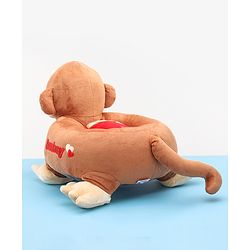 Babyhug Monkey Shaped Sofa Chair Seat - Dark Brown - L 52 x B 50 x H 46 cm Brown