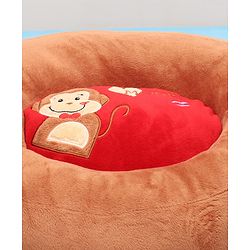 Babyhug Monkey Shaped Sofa Chair Seat - Dark Brown - L 52 x B 50 x H 46 cm Brown