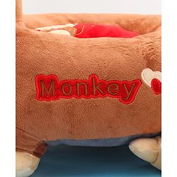 Babyhug Monkey Shaped Sofa Chair Seat - Dark Brown - L 52 x B 50 x H 46 cm Brown