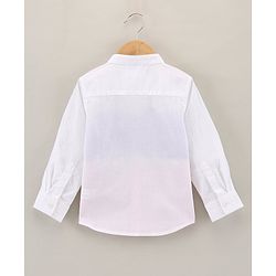 Babyhug Full Sleeves Color Block Print Cut & Sew Shirt - White
