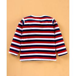 Babyhug Cotton Knit Full Sleeves T-Shirts Multi Print & Stripes Pack of 3 - Multicolour