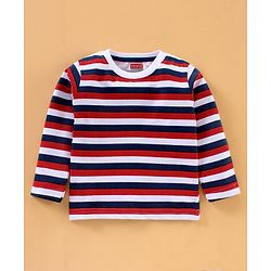 Babyhug Cotton Knit Full Sleeves T-Shirts Multi Print & Stripes Pack of 3 - Multicolour