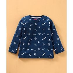 Babyhug Cotton Knit Full Sleeves T-Shirts Multi Print & Stripes Pack of 3 - Multicolour