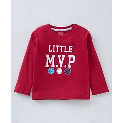 Babyhug Cotton Knit Full Sleeves T-Shirts Stripes & Text Print Pack of 3 - Multicolour