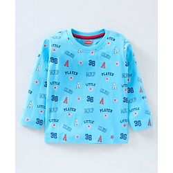 Babyhug Cotton Knit Full Sleeves T-Shirts Stripes & Text Print Pack of 3 - Multicolour