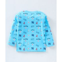Babyhug Cotton Knit Full Sleeves T-Shirts Stripes & Text Print Pack of 3 - Multicolour