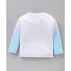 Babyhug Full Sleeves Tee Animal Print - Light Blue