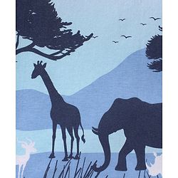 Babyhug Full Sleeves Tee Animal Print - Light Blue
