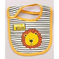 Babyhug Bib Lion Print - Yellow