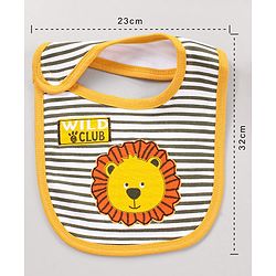 Babyhug Bib Lion Print - Yellow