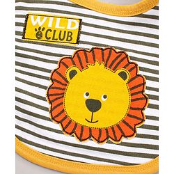 Babyhug Bib Lion Print - Yellow