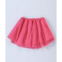 Babyhug Half Sleeves Top & Skirt Mermaid Print - Navy Pink