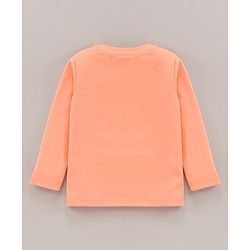 Babyhug Full Sleeves T-Shirt Graphicprint - Peach