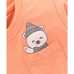 Babyhug Full Sleeves T-Shirt Graphicprint - Peach