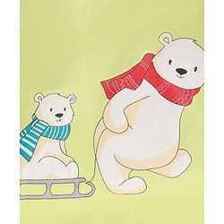 Babyhug Full Sleeves T-Shirt Bears Print - Lime Green