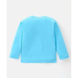 Babyhug Cotton Knit Full Sleeves T-Shirt birds Print - Sky Blue