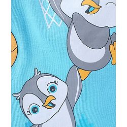 Babyhug Cotton Knit Full Sleeves T-Shirt birds Print - Sky Blue