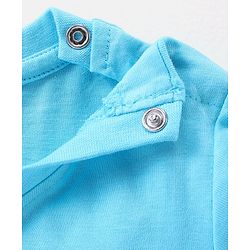 Babyhug Cotton Knit Full Sleeves T-Shirt birds Print - Sky Blue
