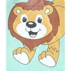 Babyhug Full Sleeves Cotton T-Shirt Lion Print- Yucca