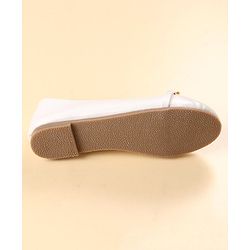Cute Walk by Babyhug Slip On Solid Bellies with Chain Link - White