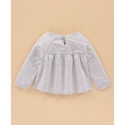 Babyhug Cotton Knit Full Sleeves Top & Pant Set Multiprint - Grey Green