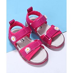 Cute Walk by Babyhug Casual Sandals With Velcro Closure - Rose Red