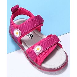 Cute Walk by Babyhug Casual Sandals With Velcro Closure - Rose Red