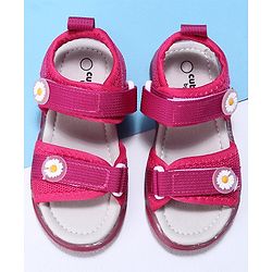 Cute Walk by Babyhug Casual Sandals With Velcro Closure - Rose Red