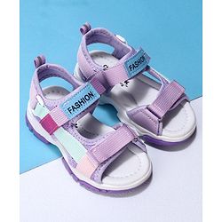 Cute Walk by Babyhug Velcro Sandals Fashion Print - Purple
