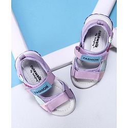 Cute Walk by Babyhug Velcro Sandals Fashion Print - Purple